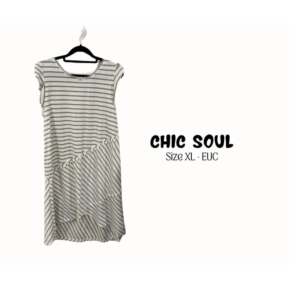 Chic Soul Striped Casual Dress Size XL EUC